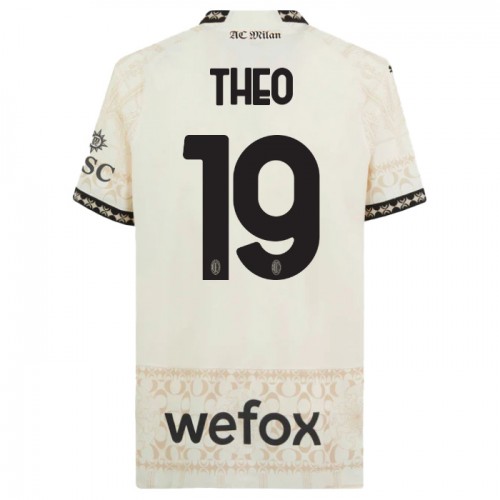 AC Milan Theo Hernandez 19 Fodboldtrøje Fjerde 2023-24 Hvid AC Milan Theo Hernandez 19 Fodboldtrøje Fjerde 2023-24 Hvid